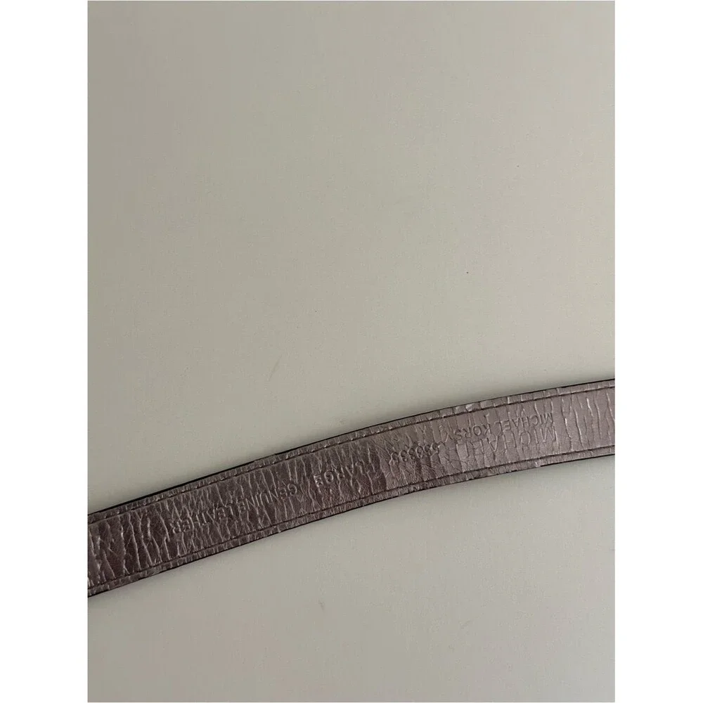 Michael Kors black leather Silver Eyelet belt